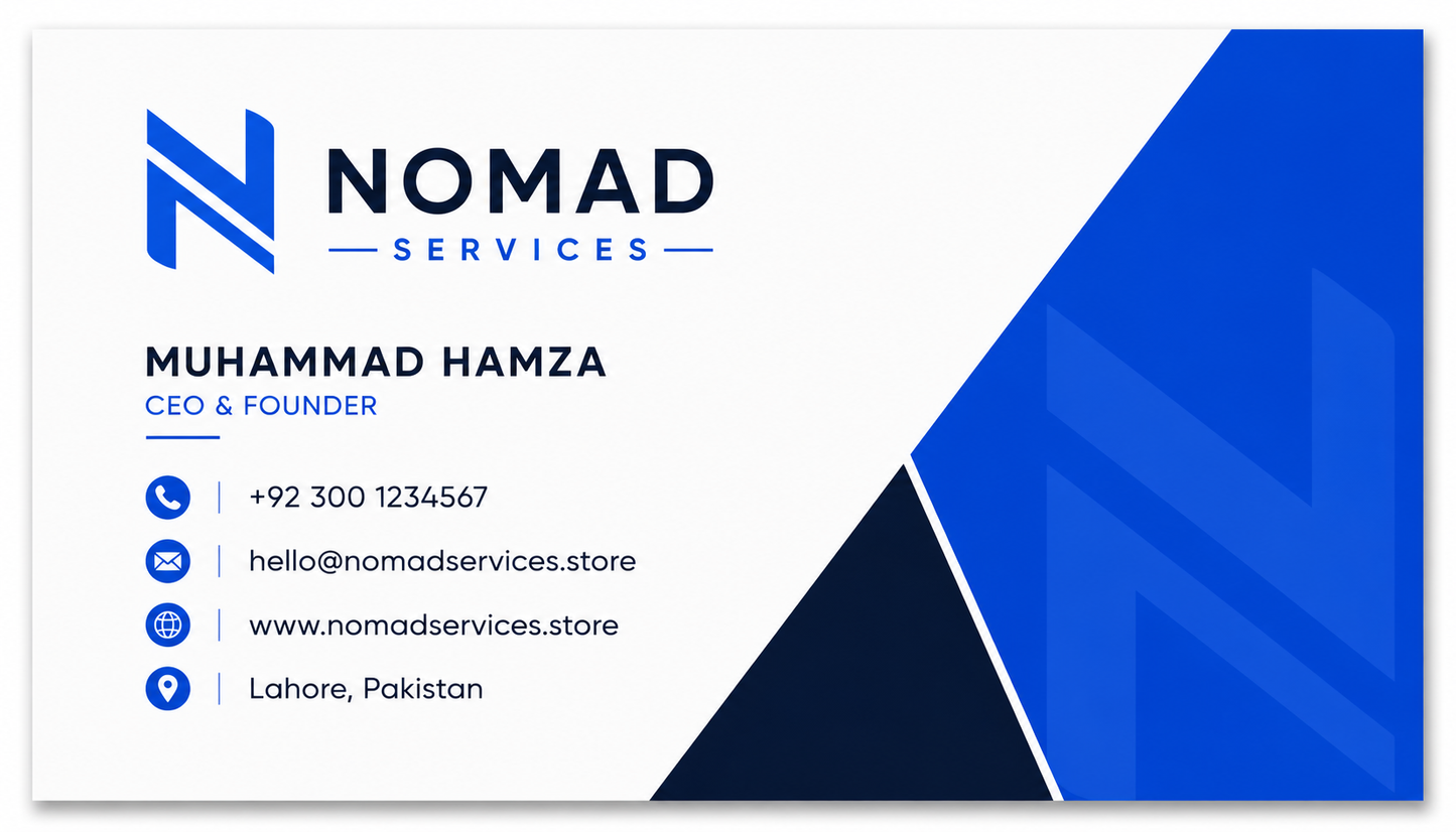 Business Card Design (Single Side)