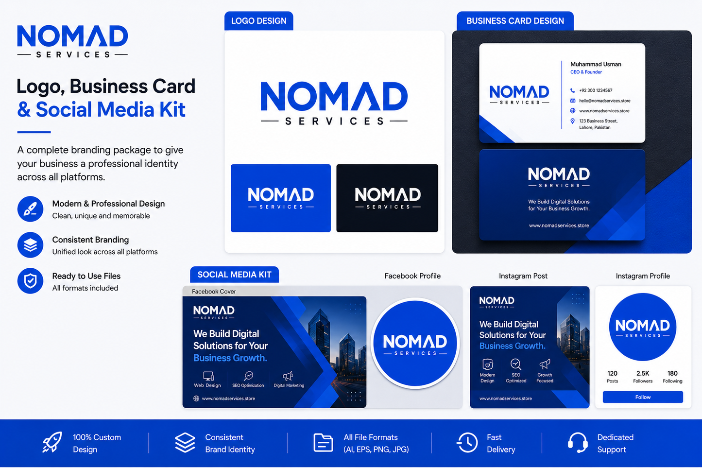 Logo, Business Card & Social Media Kit