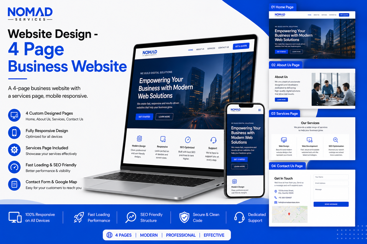Website Design - 4 Page Business Website