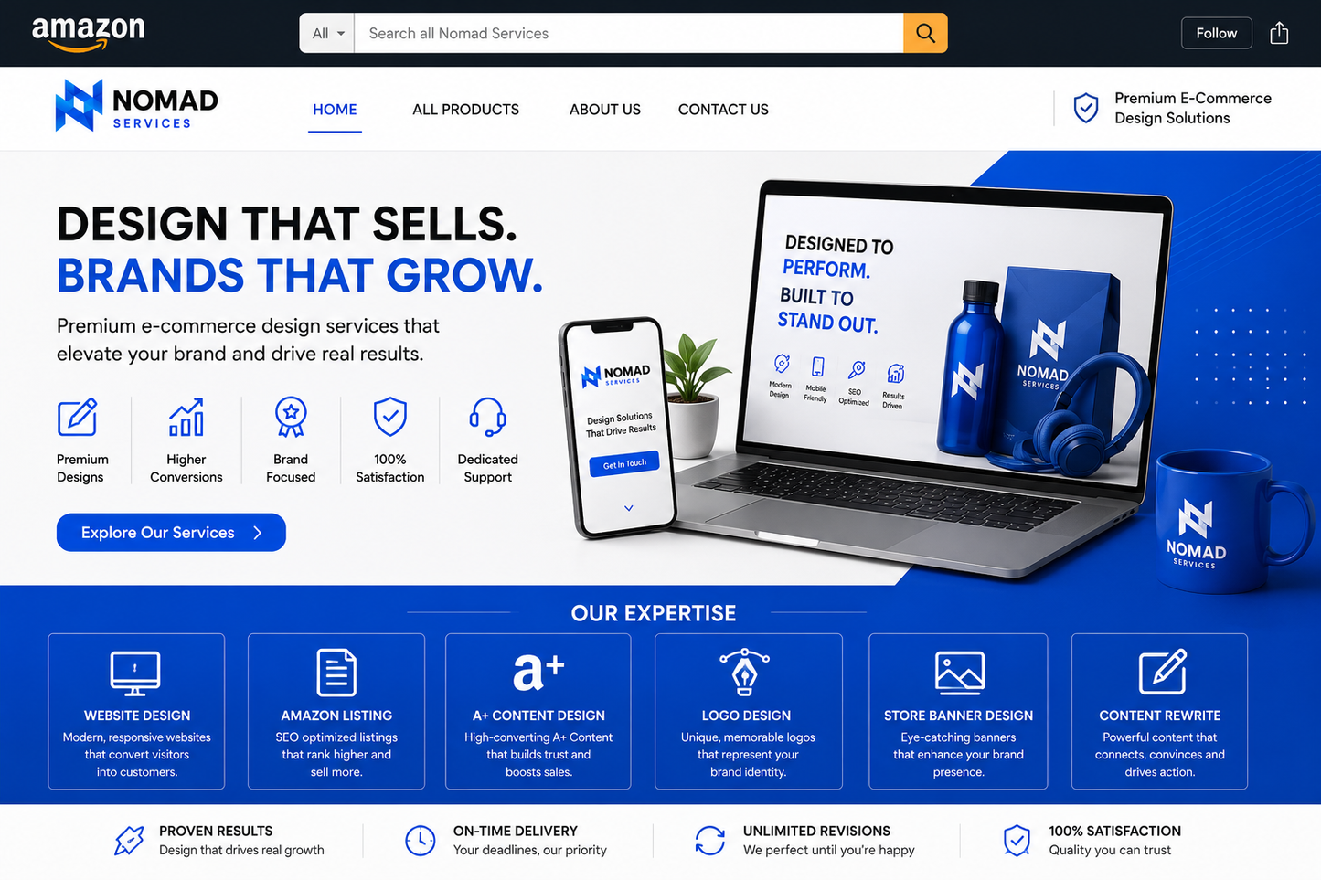 Amazon Storefront Banner Design
