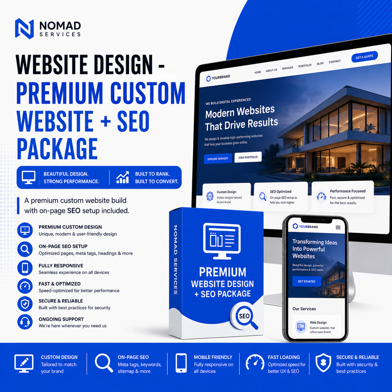 Website Design - Premium Custom Website + SEO Package