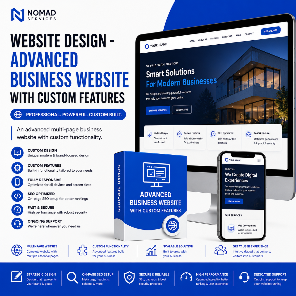 Website Design - Advanced Business Website with Custom Features