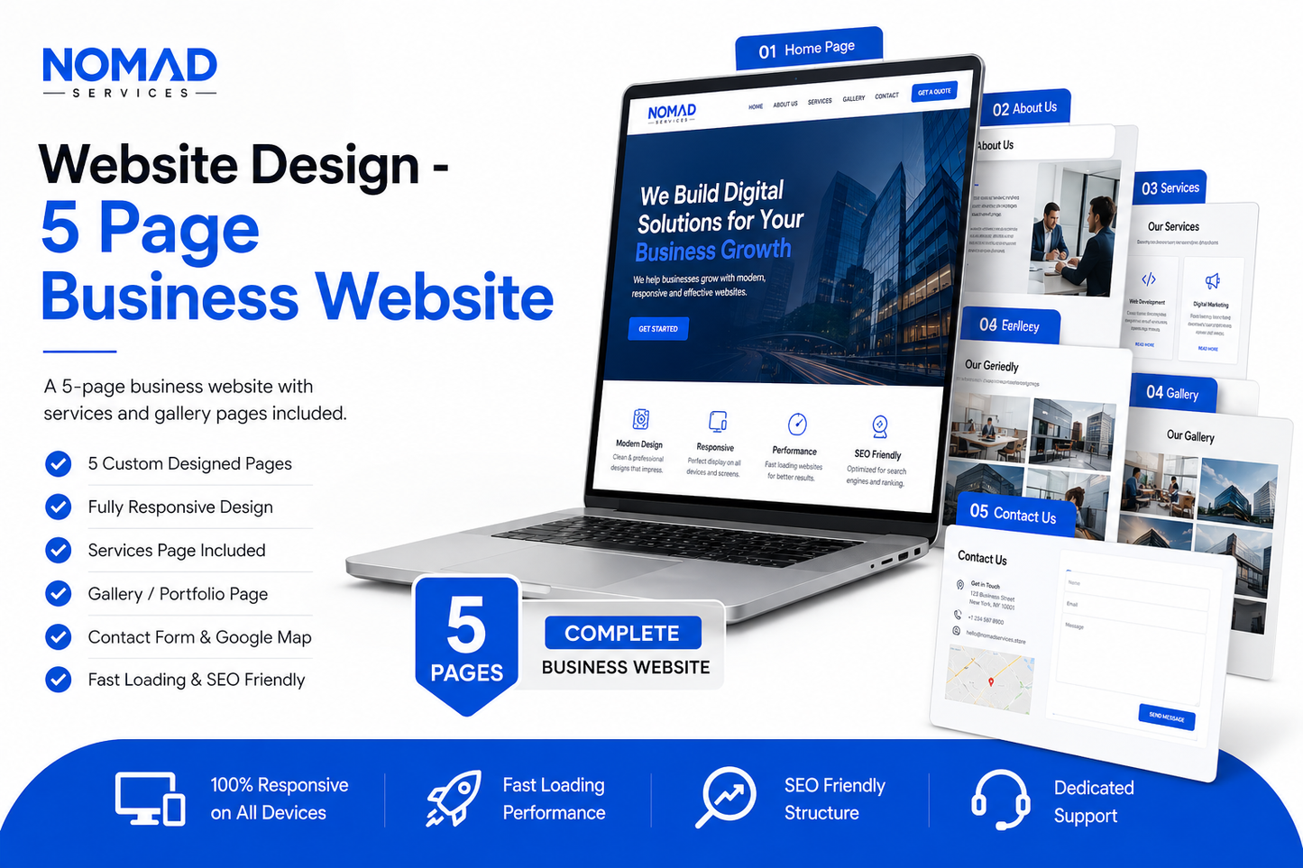 Website Design - 5 Page Business Website