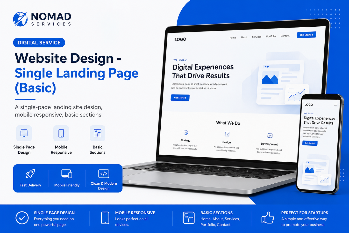 Website Design - Single Landing Page (Basic)