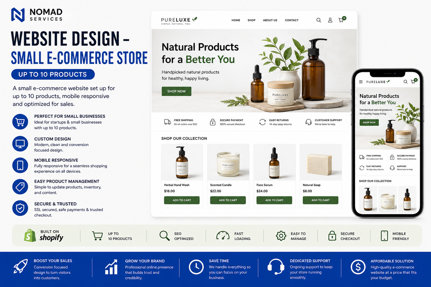 Website Design - Small E-commerce Store (Up to 10 Products)